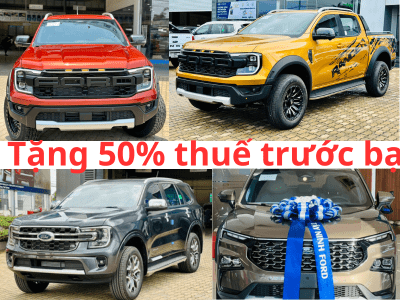 Giá xe Ford Tháng 1 / 2024 tại Long An: Tặng 50% Thuế Trước Bạ